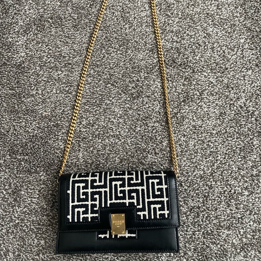 Balmain 1945 Jacquard Shoulder Bag
